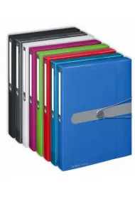 Herlitz Teczka A4 PP z gumk� Easy Orga Czarna