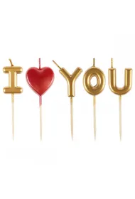 Arpex �wieczki pikery I Love You 5 szt.