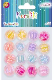 Aliga Koraliki plastikowe 11mm 16 szt