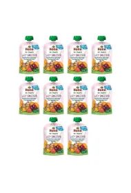 Holle Mus s�odki leniwiec (batat - �liwka - dynia - truskawka) bezglutenowy po 6. miesi�cu �ycia Demeter Zestaw 10 x 100 ml Bio
