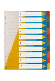 Tetis Przek�adki A4 numeryczne 1-10