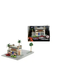 Kawiarnia Diorama Toretto JADA F&F +2 metalowe pojazdy Simba