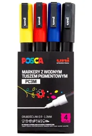 Uni Mitsubishi Pencil Markery plakatowe PC-3M 4 szt.
