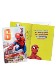 Kukartka Karnet Disney 6 Urodziny Spider Man (11,5x18cm) DHS-008