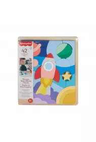 Fisher-Price. Drewniane puzzle kosmos Mattel