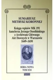 Sumariusz metryki koronnej T.XXI