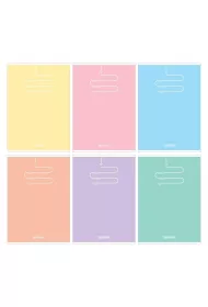 Herlitz Zeszyt A5 Pastel Color Blocking kratka 60 kartek 5 szt.