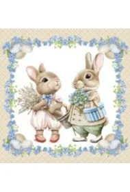 Serwetka Wielkanoc lunch - Vintage Easter Bunnies SLWL012401