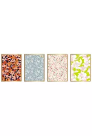 Interdruk Zeszyt A5 Metallic Floral kratka 60 kartek 10 szt.
