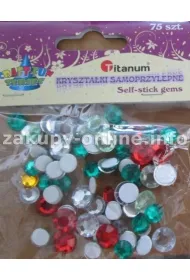 Titanum Kryszta�ki samoprzylepne okr�g�e 75 szt.