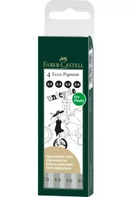Faber-Castell Cienkopis Ecco Pigment w etui 4 szt.