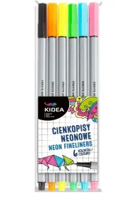 Derform Cienkopisy neonowe 6 szt.