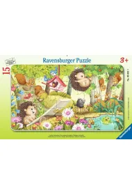 Puzzle 15 Garden Animal Getaway Frame Ravensburger