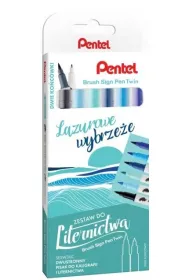 Pentel Zestaw do liternictwa Brush SESW30-ST6LWPL  6 kolor�w