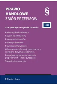 Kodeks sp�ek handlowych. Krajowy Rejestr S�dowy. Prawo przedsi�biorc�w. Prawo upad�o�ciowe
