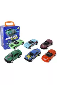 Zestaw pojazd�w z nap�dem w skrzynce metal LeanToys