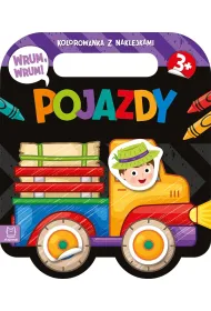 WRUM, WRUM  POJAZDY. KOLOROWANKA Z NAKLEJKAMI