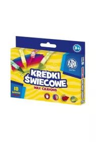 Astra Kredki �wiecowe okr�g�e 18 szt.
