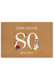 Trend Zaproszenie Urodziny 80 ZT42 10 szt.