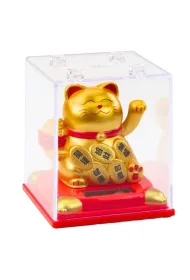 LeanToys Chi�ski kot szcz�cia w gablocie z�oty