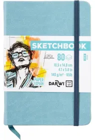 Darwi Szkicownik A6 140g b��kitny