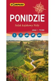 Ponidzie Szlak kajakowy Nidy mapa skala 1 : 75 000