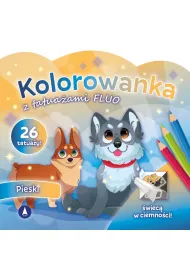 Malowanka 200X190 Kolorowanka z tatua�ami FLUO Pieski SKRZAT 077605