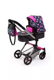 W�zek dla lalek r�owo-czarny Neo Vario Bayer