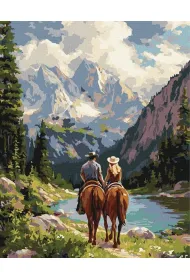 Ideyka Malowanie po numerach - Para je�d�c�w 40x50cm