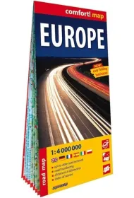 Europa laminowana mapa samochodowa 1:4 000 000