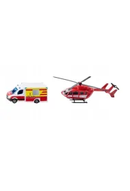 Siku Super - Mercedes-Benz Ambulans + Helikopter