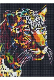 Ideyka Diamentowa mozaika - Jaguar pop-art 30x40cm