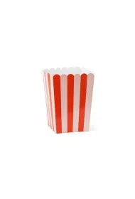 PartyDeco Pude�ka na popcorn 11x11x15.5cm 6 szt.
