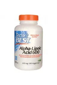 Doctors Best ALA - kwas alfa liponowy 600 mg Suplement diety 180 kaps.