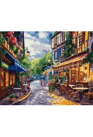 Ideyka Malowanie po numerach - Ulica we Francji 40x50cm