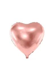 PartyDeco Balon foliowy Serce r�owe z�oto 61cm