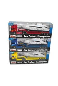 Samoch�d ci�arowy Scania laweta z �odzi� motorow� 1:48 * Teama