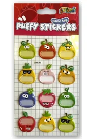 Naklejki Puffy Name Tag Fruits PENMATE