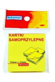Karteczki samoprzylepne 51x51mm 100szt