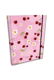 EV-Corp Notes B6 z gumk� Soft Touch Wisienki W R�u kratka 96 kartek