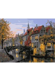 Brushme Malowanie po numerach - Zmierzch w mie�cie 40x50cm