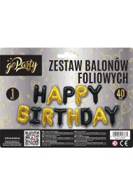 GoParty Zestaw balon�w foliowych Happy Birthday mix