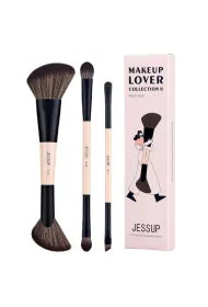 Jessup Makeup Lover Collection 6-in-3 Duo-End Travel Brush Collection zestaw 3 pdzli do makijau 1507 3 szt.
