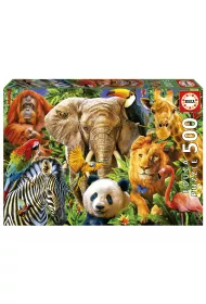 Puzzle 500 el. Dzikie zwierz�ta Educa