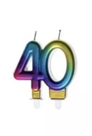 GoParty �wieczka urodzinowa 40 kolorowa