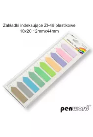 Penword Zakadki indeksujce 12x44mm 10x20szt plastikowe