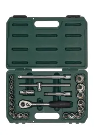 SATA Zestaw 24 kluczy nasadowych i nasadek 12 k�tnych metrycznych 1/2" S09060
