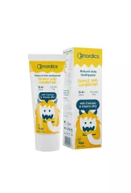 Nordics Pasta do z�b�w dla dzieci od 0 do 4 lat o smaku pomara�czy i klementynki bez fluoru 50 ml
