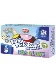 Astra Farby plakatowe pastelowe Standard box 6 x 20 ml