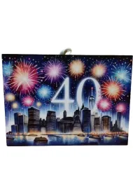 Fanaberie Krzysia Karnet obrazek C6 Drewniany 40 Urodziny mix 3 wzor�w